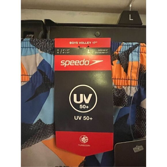 NWT Speedo boys SunRay 17” volley swim shorts sz L - Picture 3 of 5